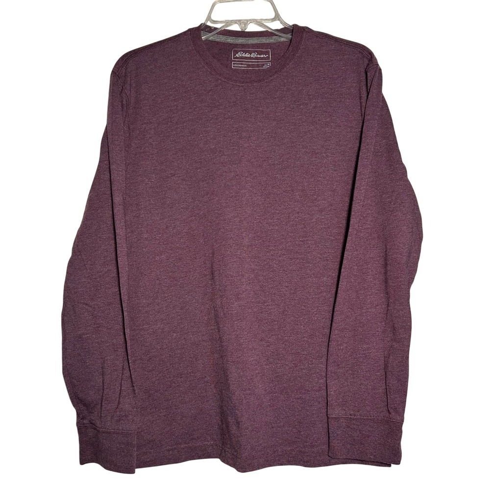 Eddie Bauer Legend Wash Long Sleeve Shirt‎ Men's Medium Purple Crew Neck